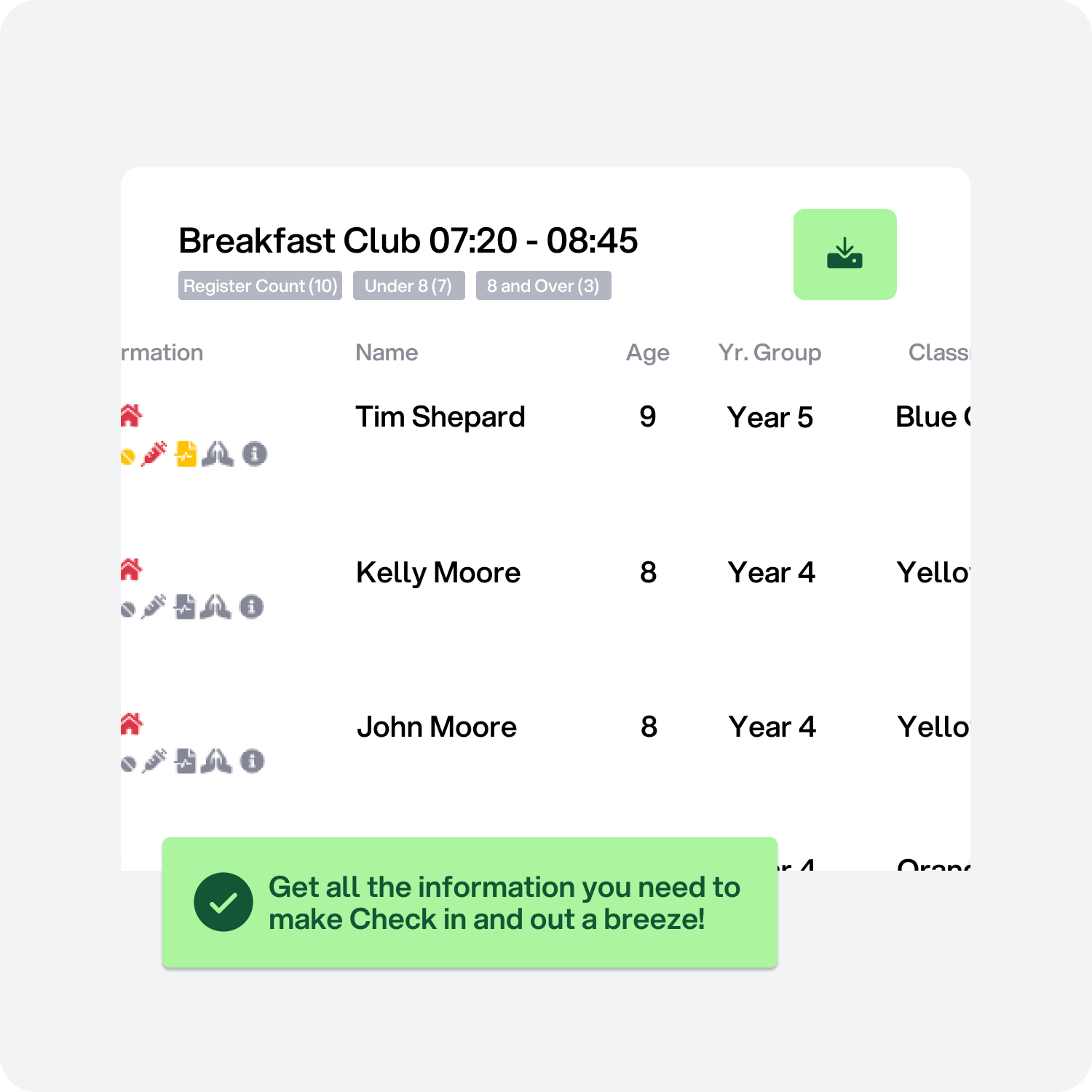 Get registers sent to you via email or access them anytime and anywhere on MagicBooking
