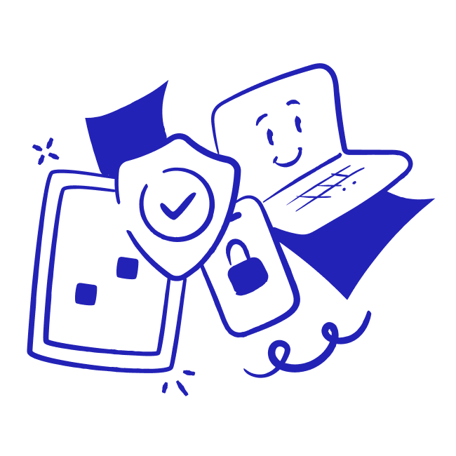 Key features illustration in Inspired Learning Group branded colour